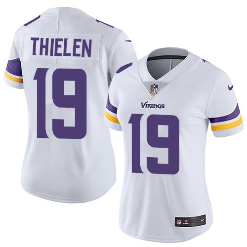 Women 2019 Minnesota Vikings 19 Thielen white Nike Vapor Untouchable Limited NFL Jersey